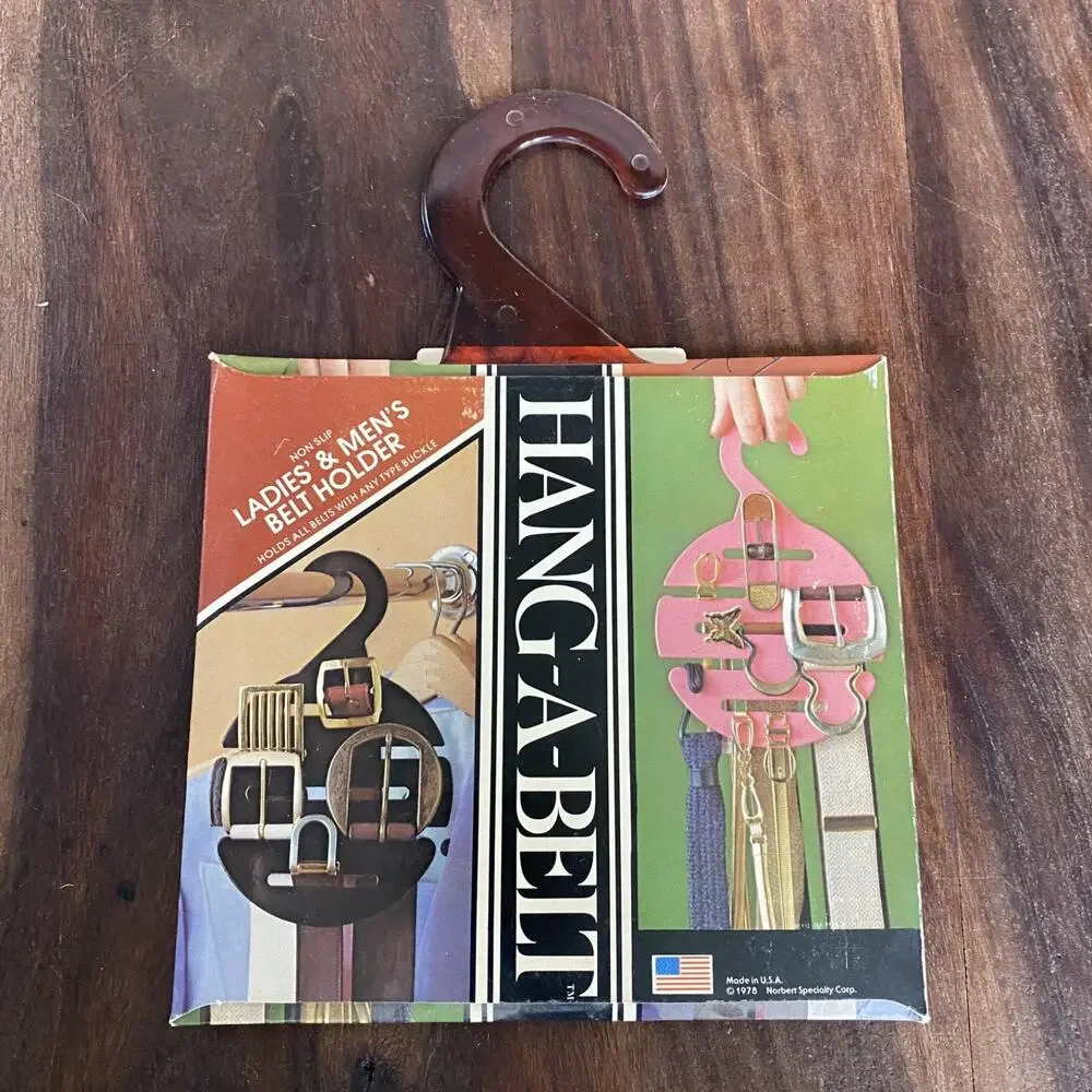 New 70's Hang A Belt Hanger Scarf Tie 1978 Norbert Specialty USA Made Vintage